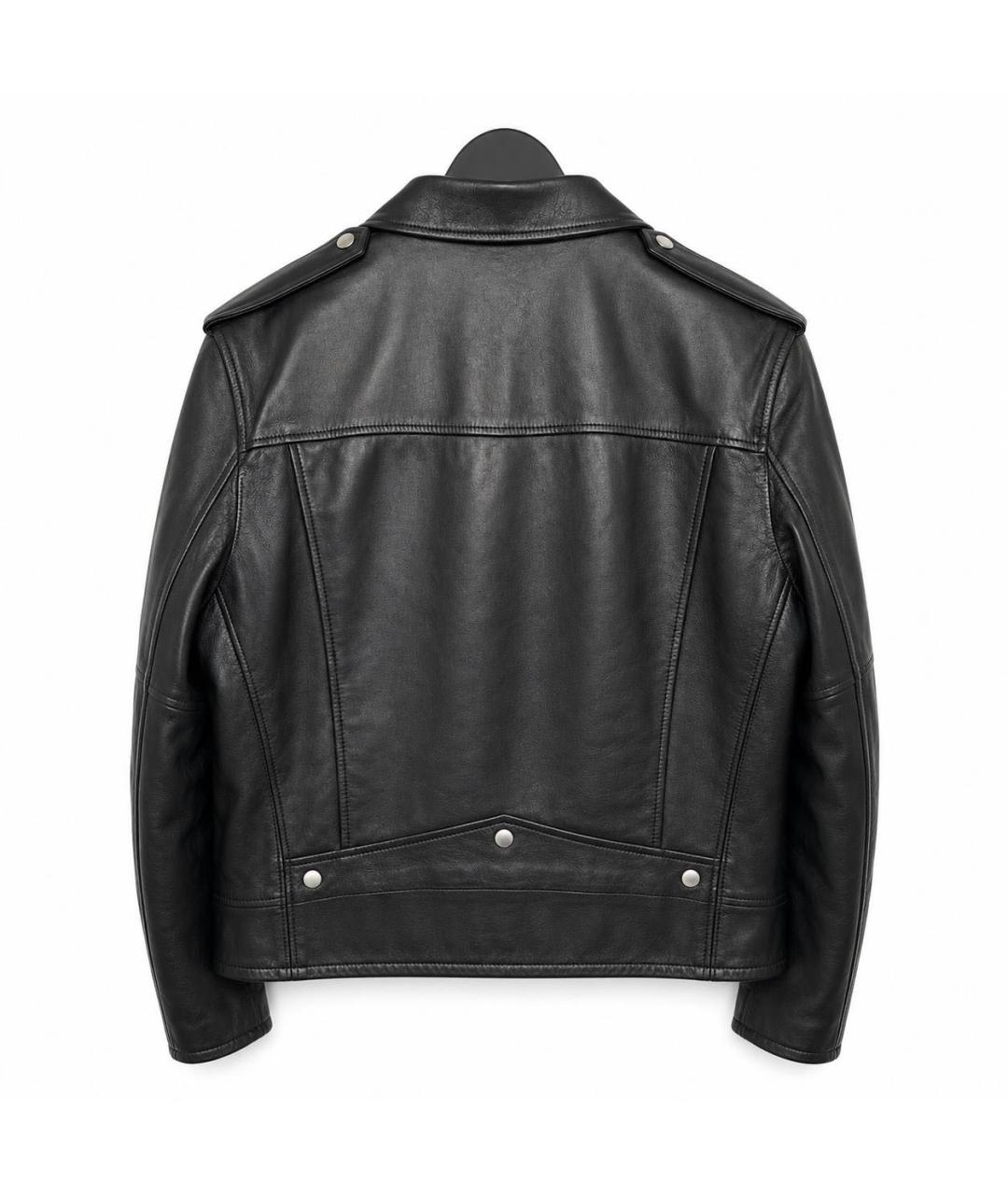 SAINT LAURENT Черная кожаная куртка, фото 3