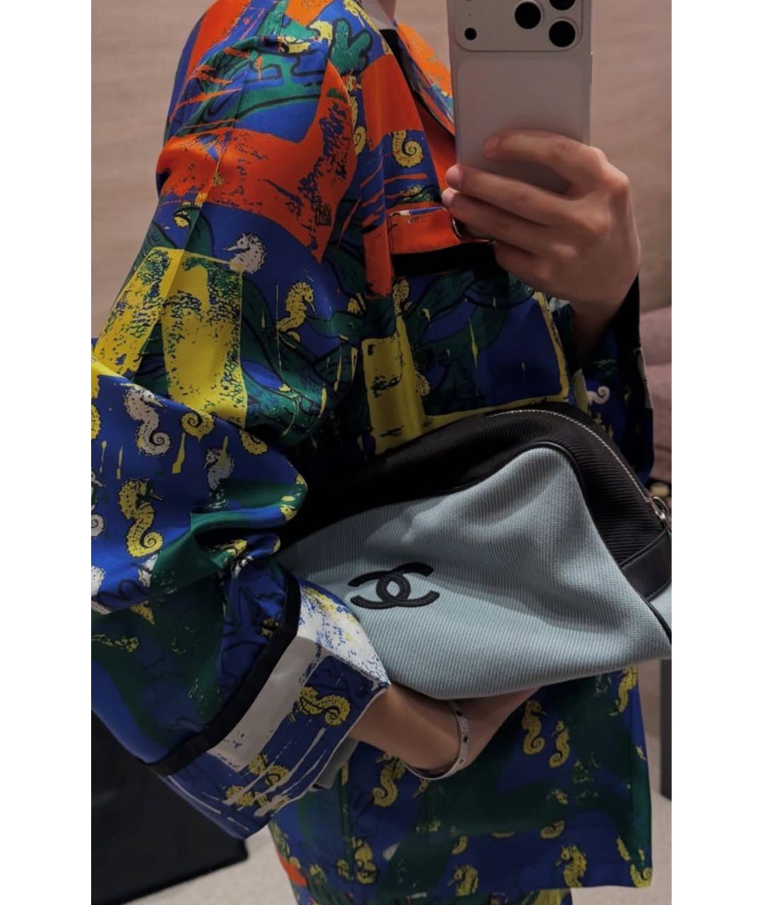 CHANEL Мульти шелковый костюм с брюками, фото 7