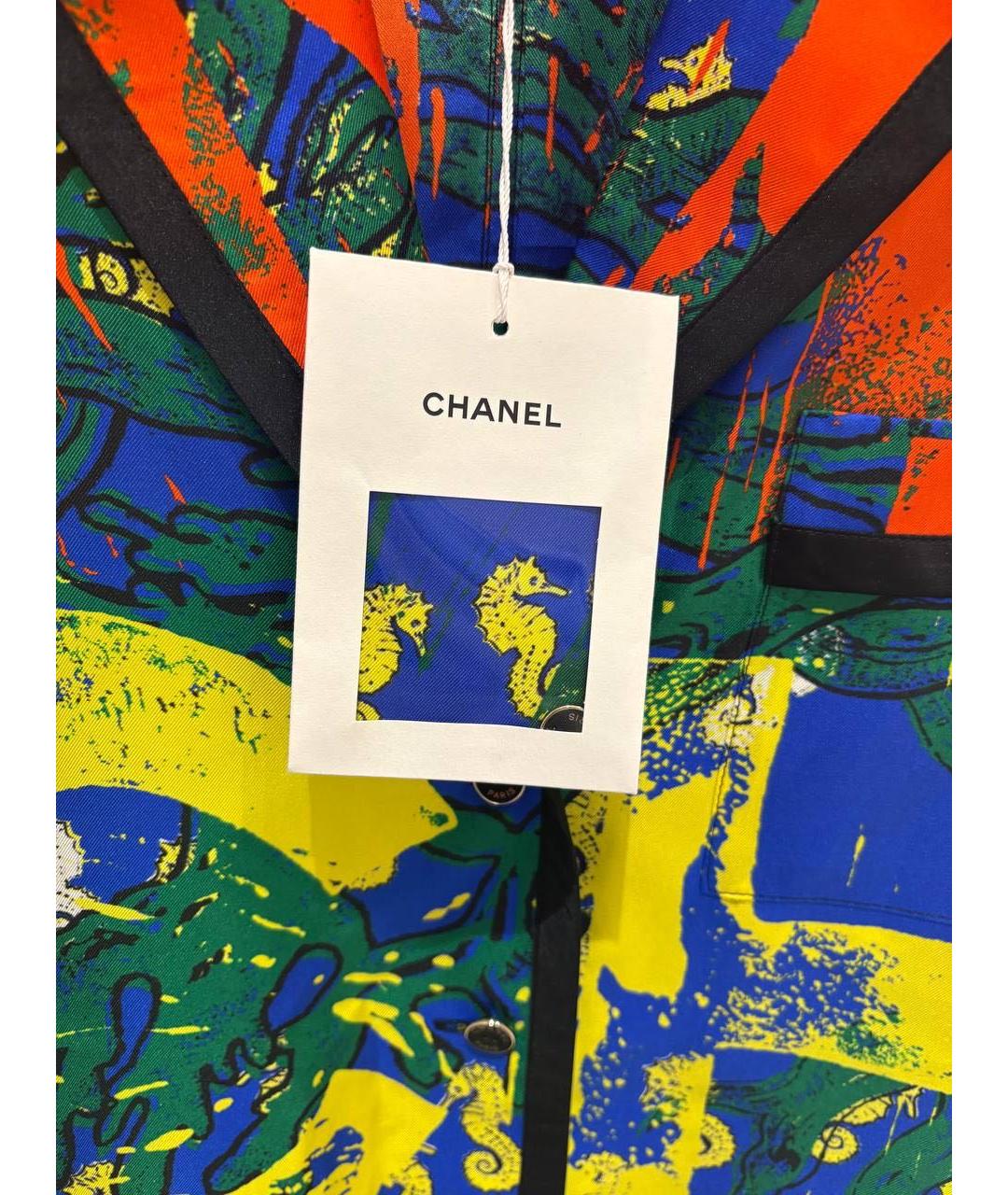 CHANEL Мульти шелковый костюм с брюками, фото 3