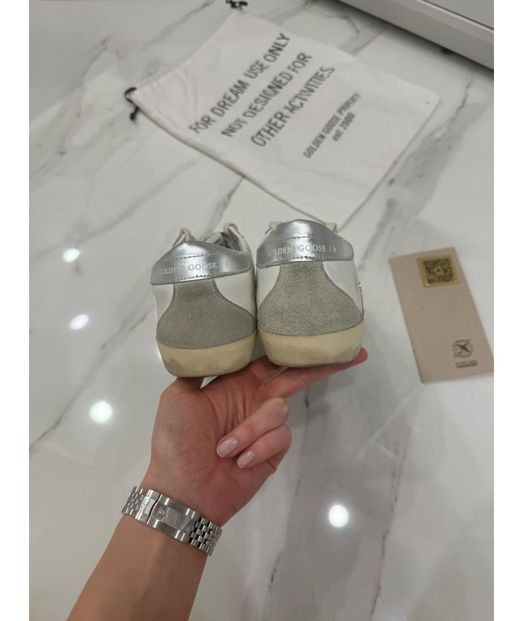 GOLDEN GOOSE DELUXE BRAND Белые кожаные кроссовки, фото 8