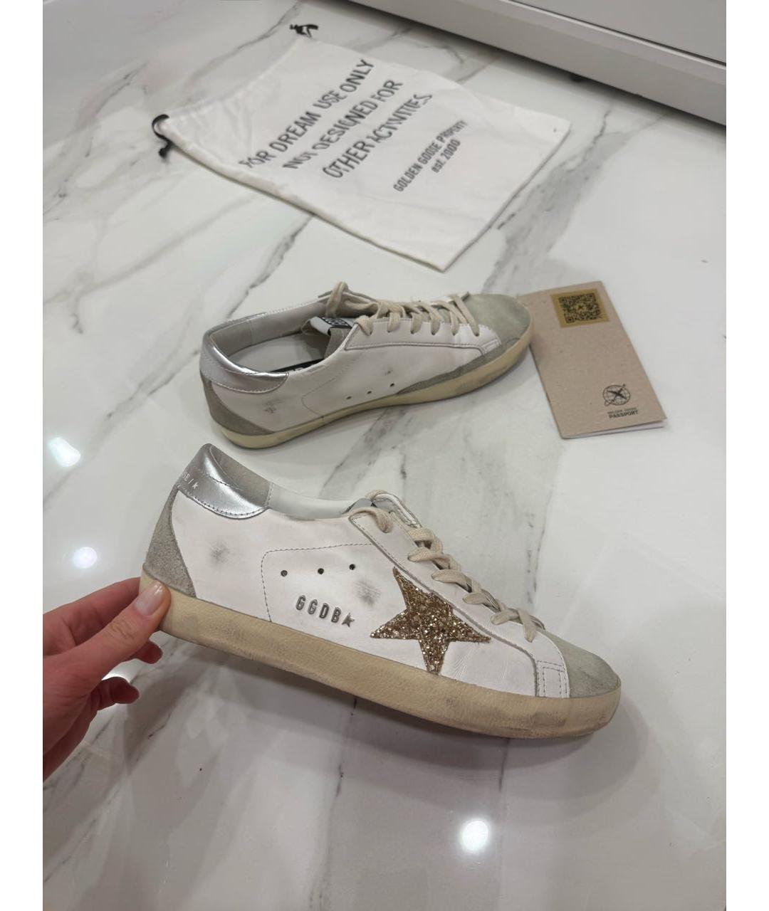 GOLDEN GOOSE DELUXE BRAND Белые кожаные кроссовки, фото 9