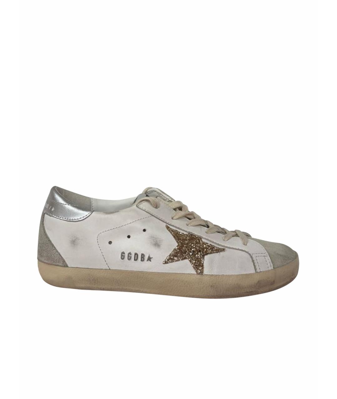 GOLDEN GOOSE DELUXE BRAND Белые кожаные кроссовки, фото 1