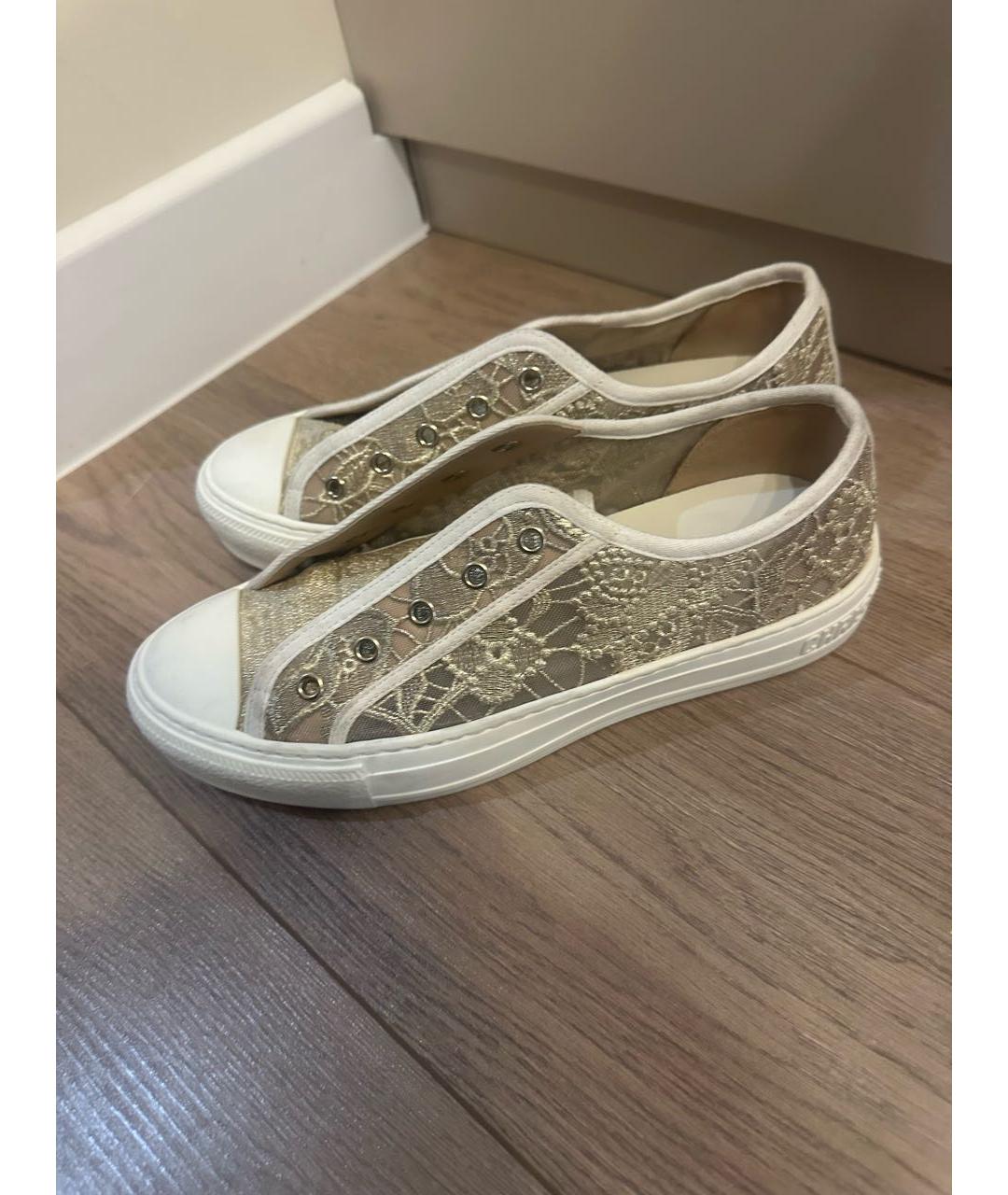 CHRISTIAN DIOR Золотые кроссовки, фото 4