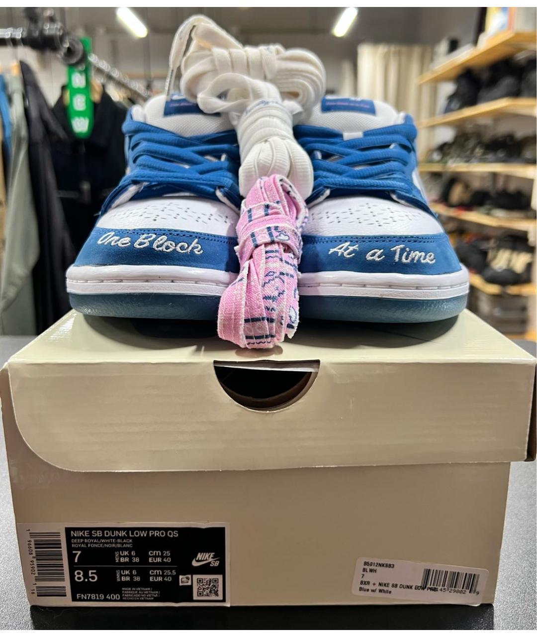 NIKE Синие низкие кроссовки / кеды, фото 5