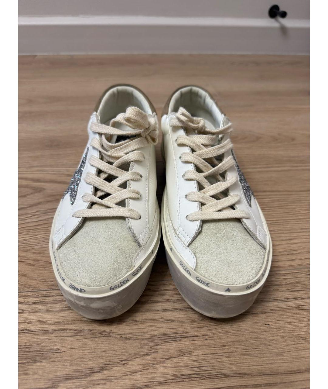 GOLDEN GOOSE DELUXE BRAND Белые кожаные кеды, фото 2