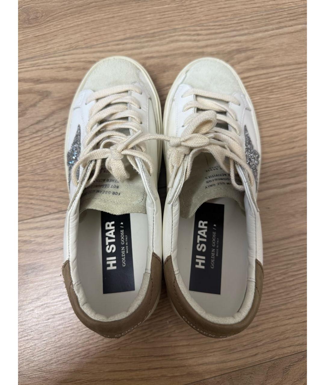 GOLDEN GOOSE DELUXE BRAND Белые кожаные кеды, фото 3
