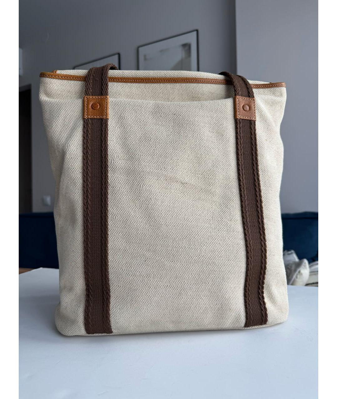 LOEWE Бежевая хлопковая сумка тоут, фото 4