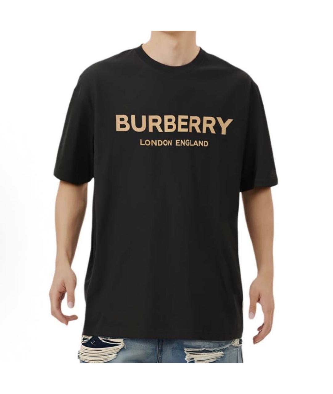 BURBERRY Черная футболка, фото 3