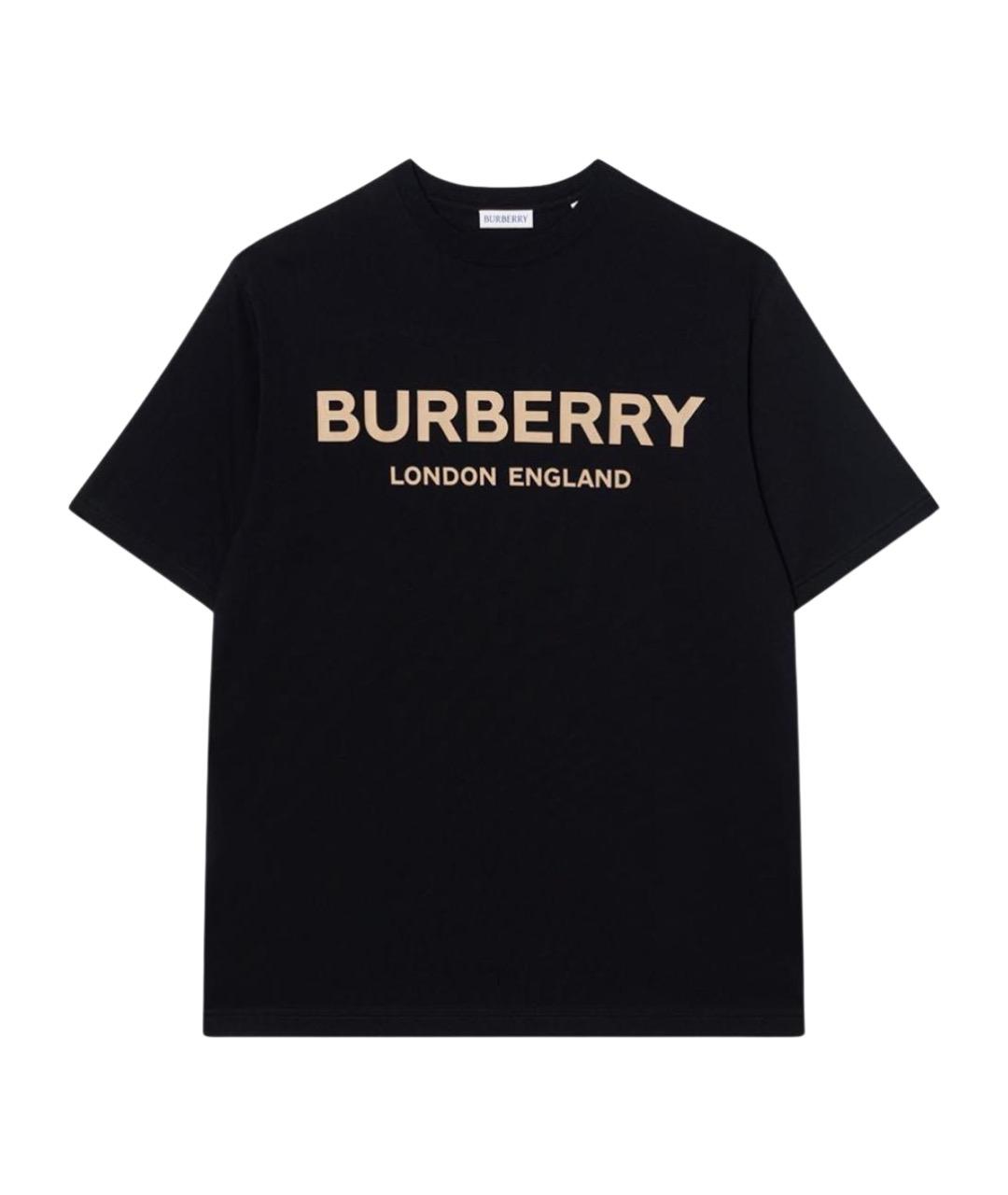 BURBERRY Черная футболка, фото 1