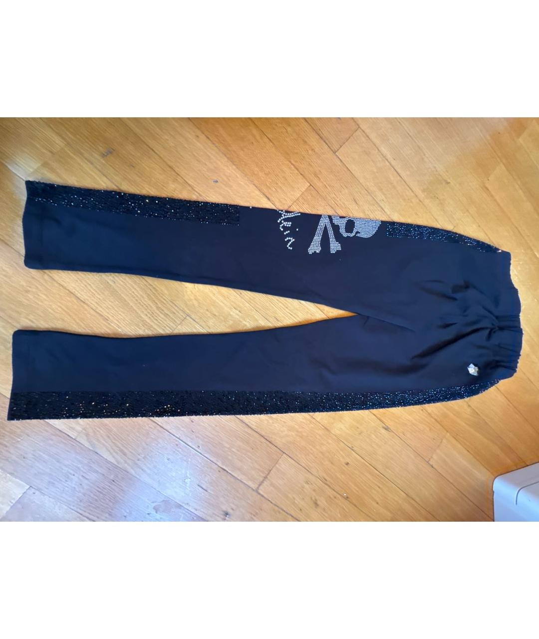 PHILIPP PLEIN Черные хлопковые брюки и шорты, фото 2