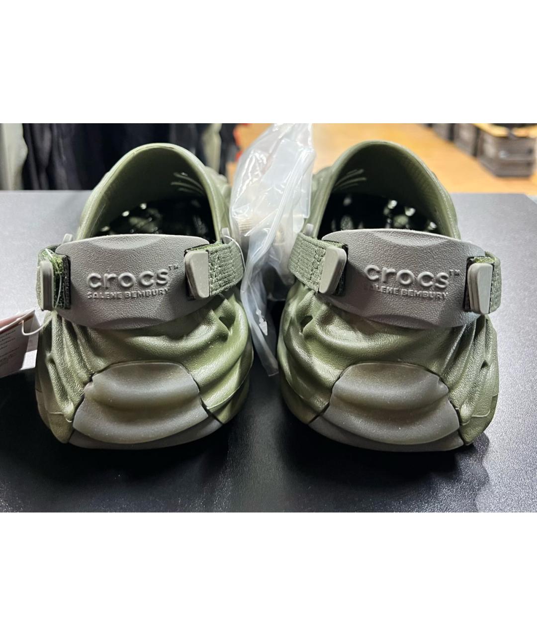 CROCS Хаки резиновые сандалии, фото 4