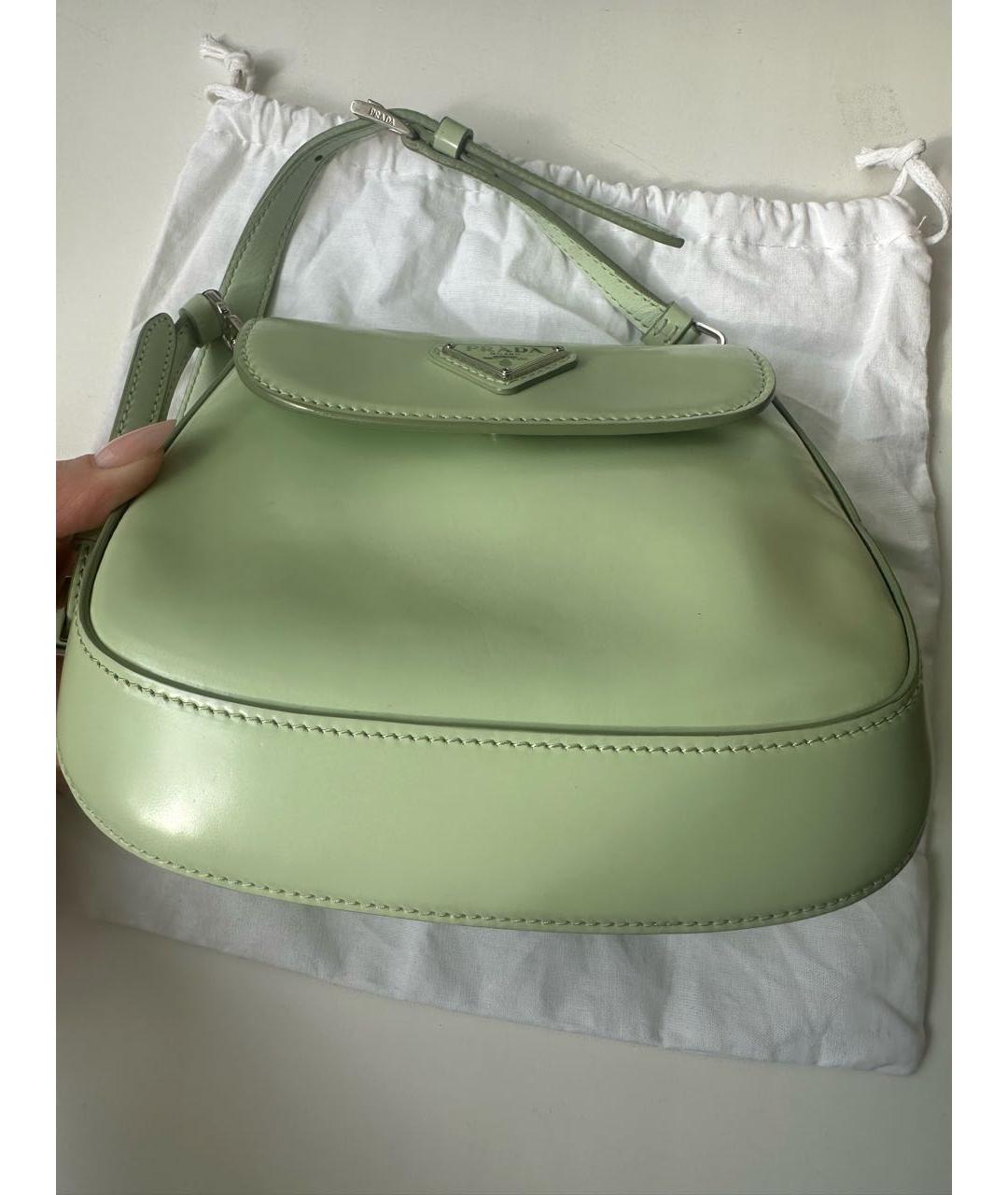 PRADA Салатовая кожаная сумка через плечо, фото 2