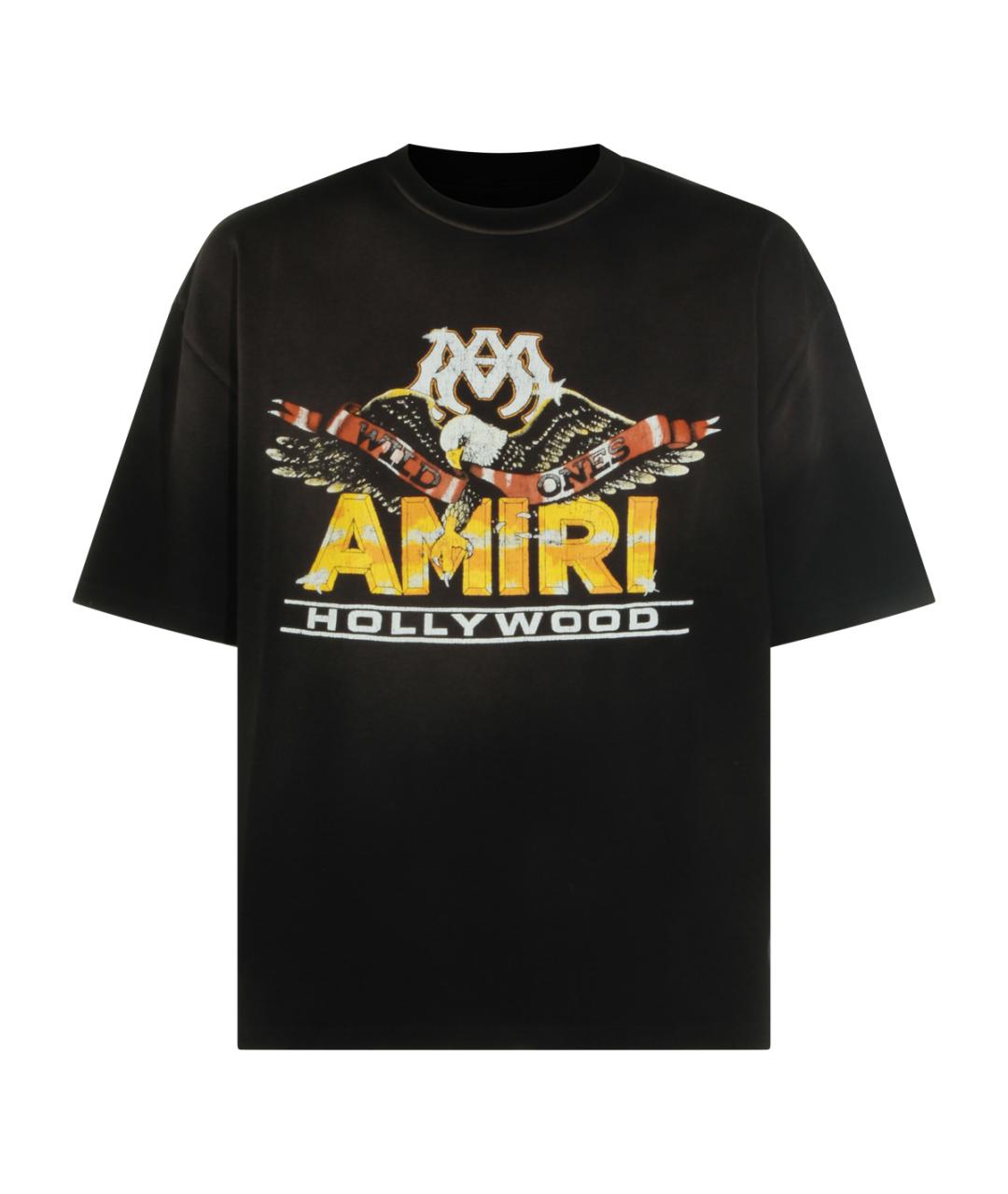 AMIRI Черная хлопковая футболка, фото 1