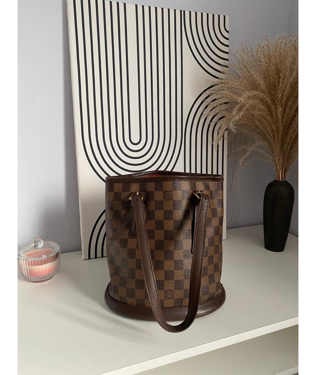 LOUIS VUITTON Коричневая сумка тоут, фото 7
