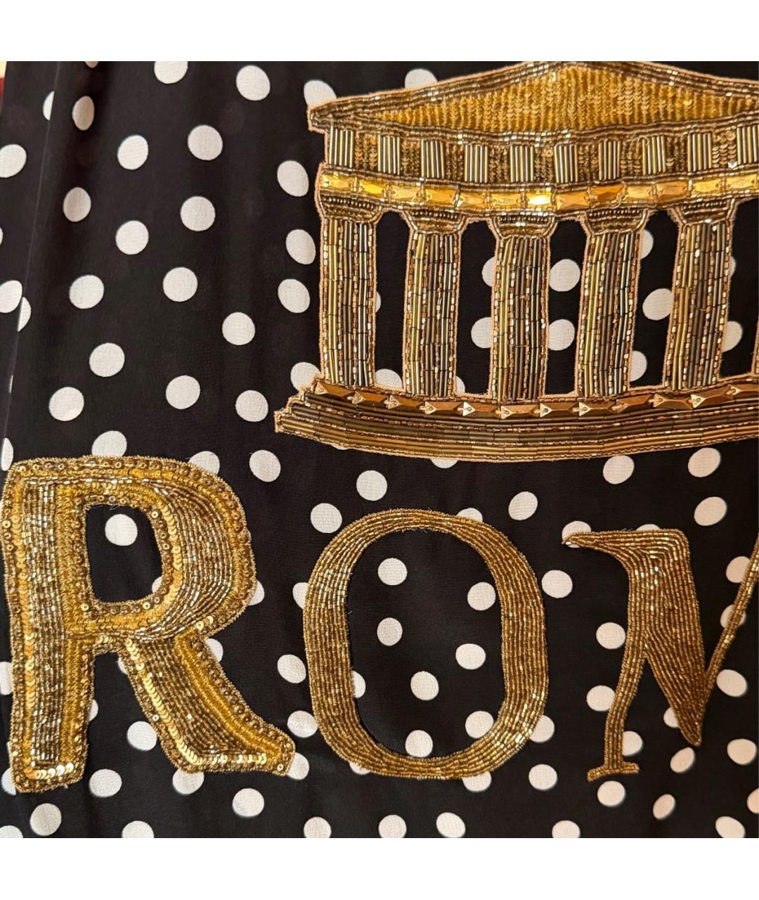 DOLCE&GABBANA Черное шелковое повседневное платье, фото 5
