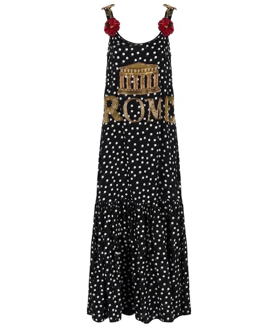 DOLCE&GABBANA Черное шелковое повседневное платье, фото 1