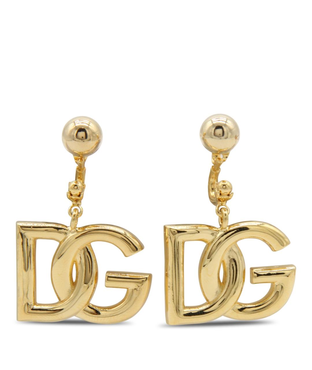 DOLCE&GABBANA Золотые металлические серьги, фото 1