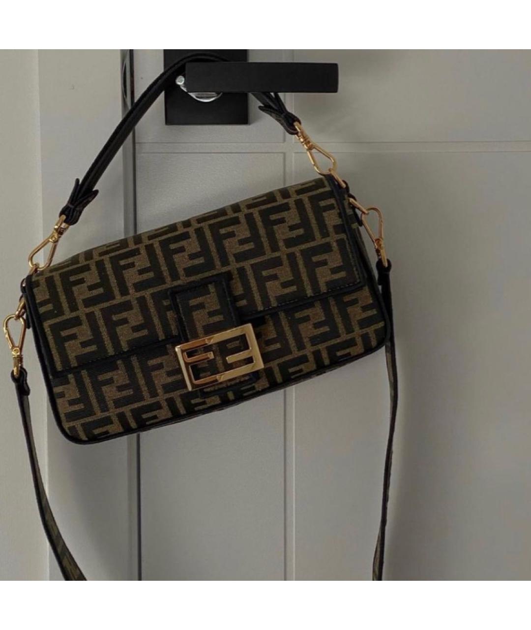 FENDI Коричневая сумка через плечо, фото 4