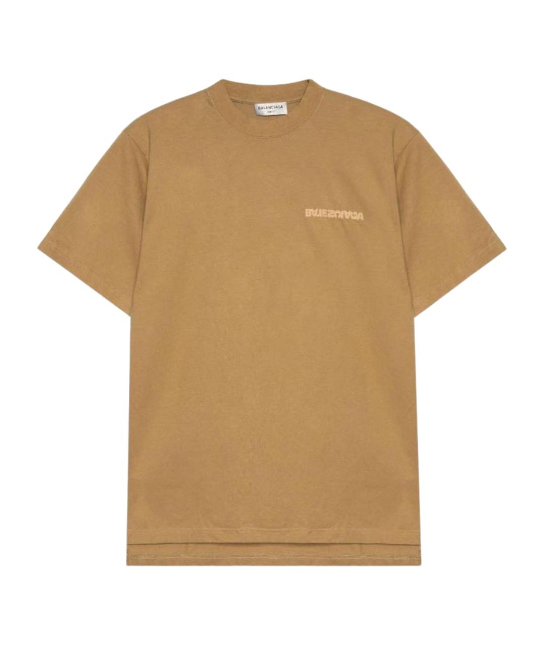 BALENCIAGA Бежевая футболка, фото 1
