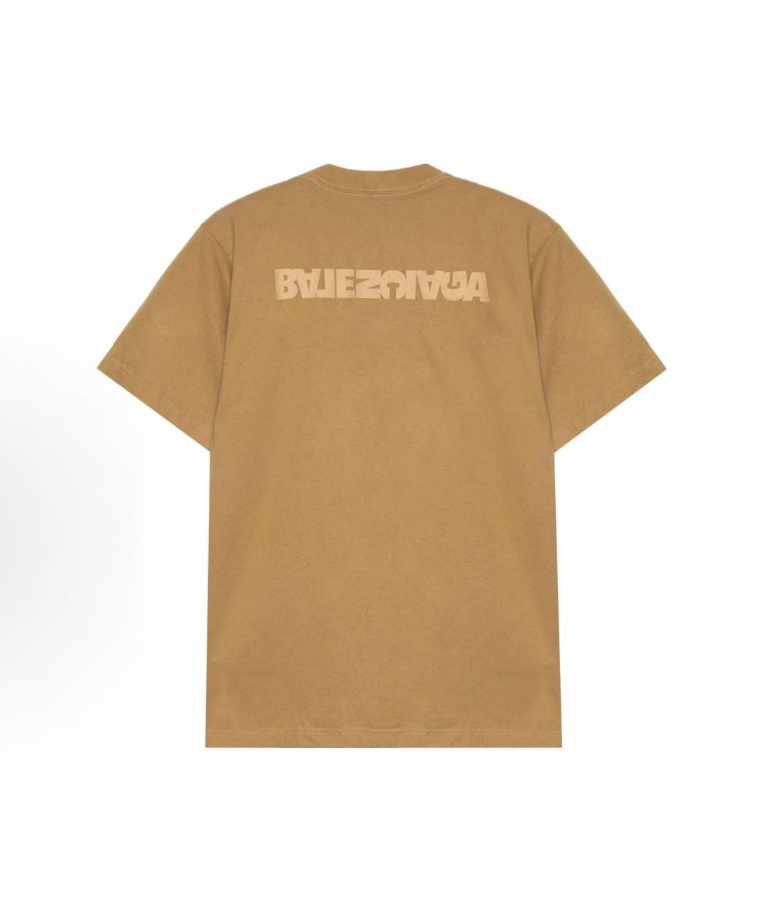 BALENCIAGA Бежевая футболка, фото 2