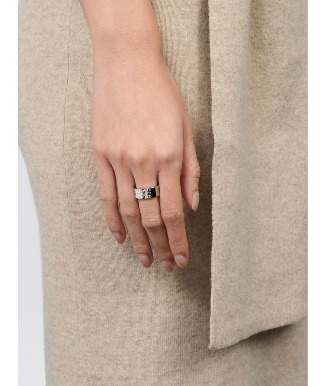 MM6 MAISON MARGIELA Серебряное металлическое кольцо, фото 3