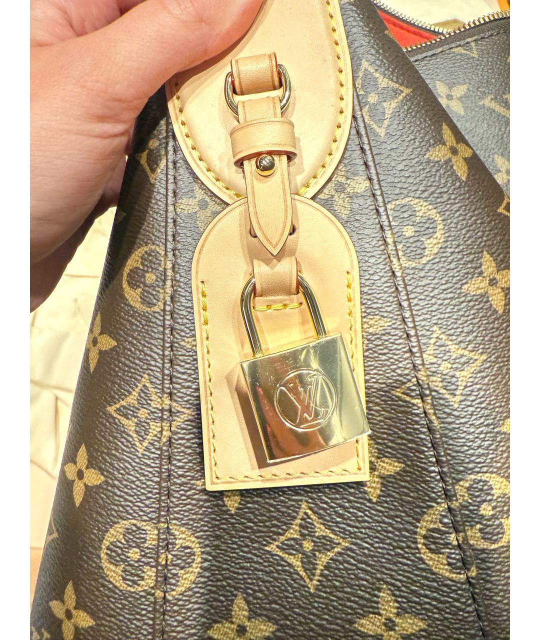 LOUIS VUITTON Коричневая сумка с короткими ручками, фото 8