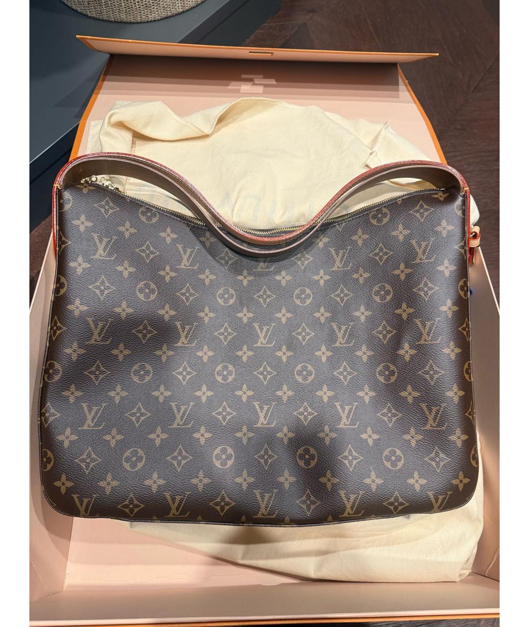 LOUIS VUITTON Коричневая сумка с короткими ручками, фото 3