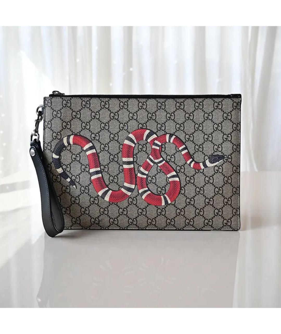 GUCCI Антрацитовая папка для документов, фото 8