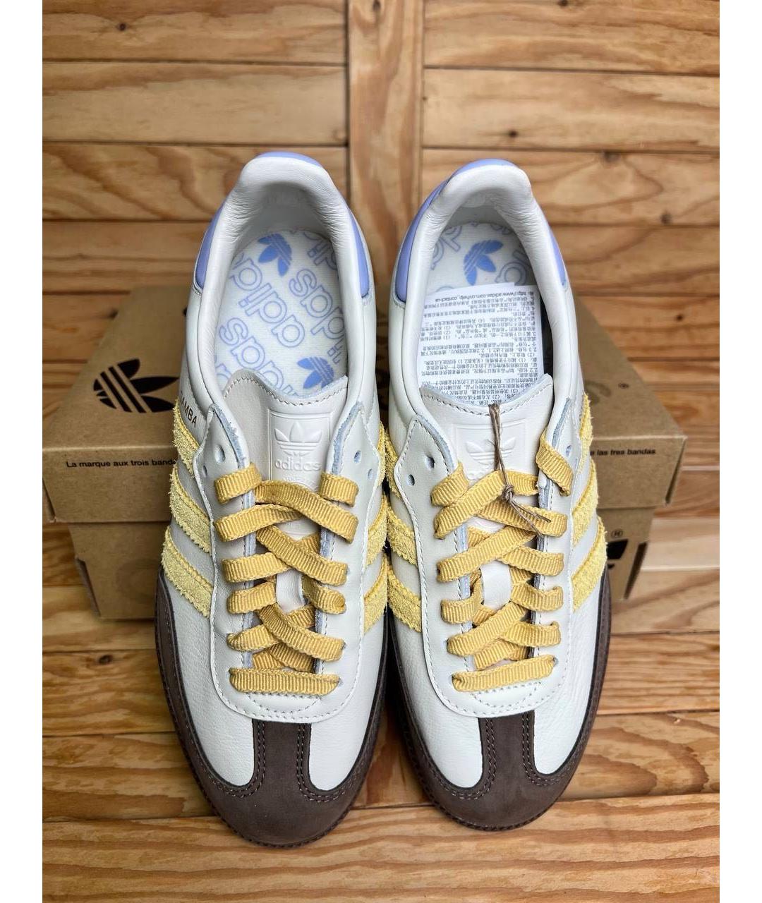 ADIDAS Белые кожаные кроссовки, фото 5