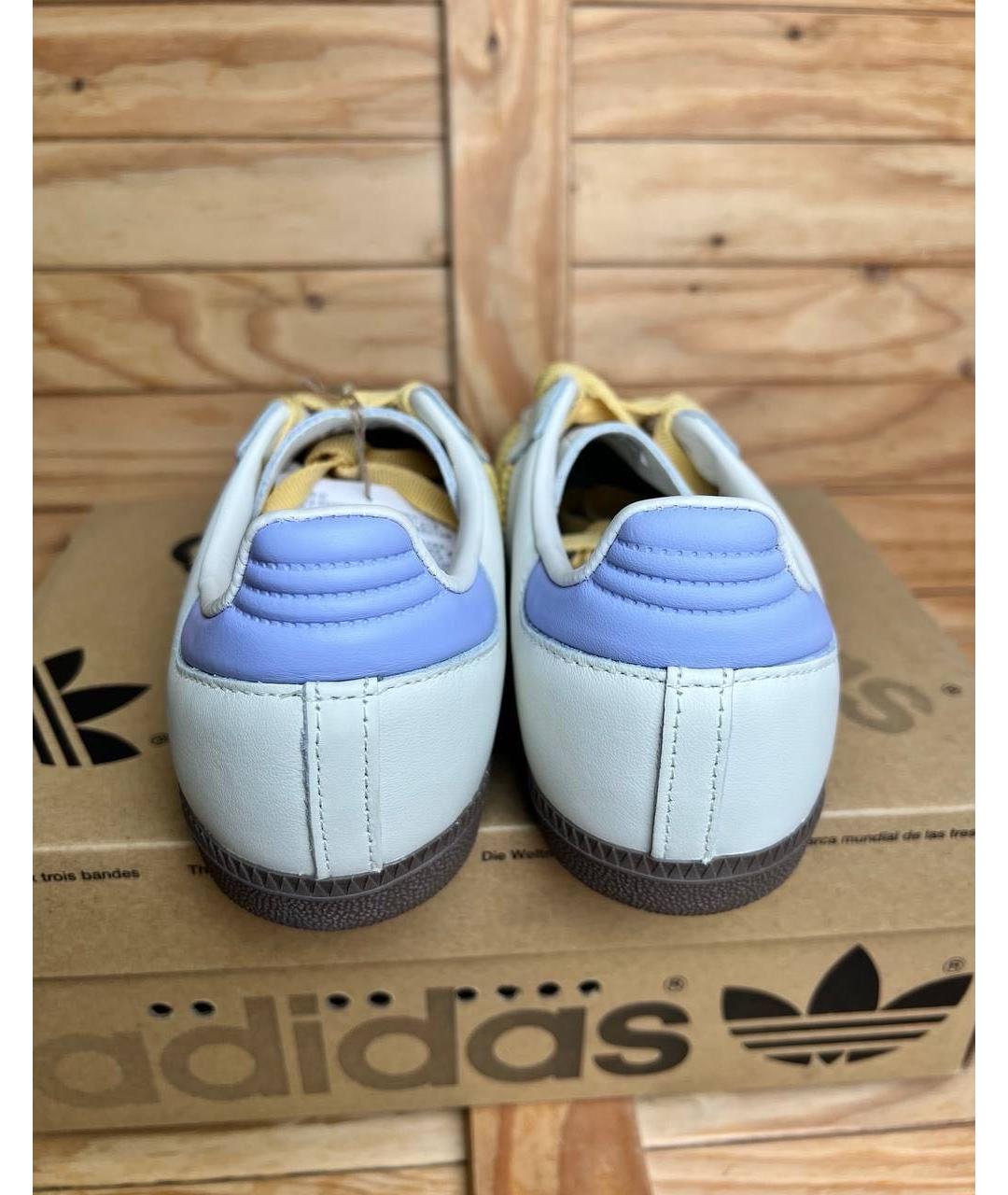 ADIDAS Белые кожаные кроссовки, фото 6