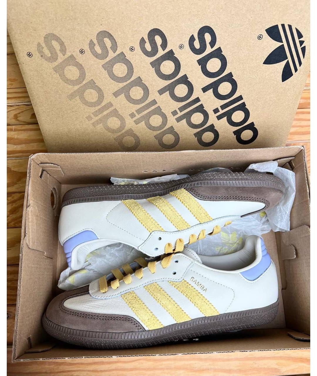 ADIDAS Белые кожаные кроссовки, фото 7