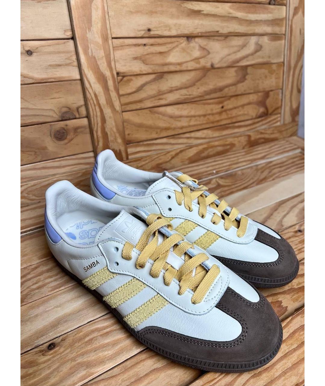 ADIDAS Белые кожаные кроссовки, фото 2