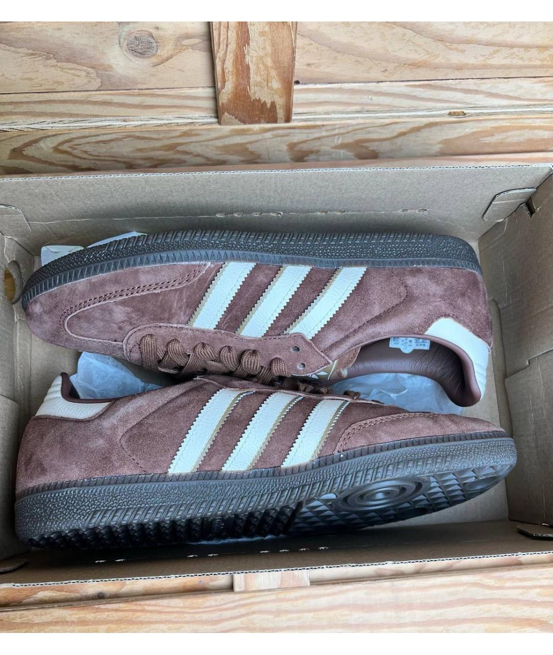 ADIDAS Коричневые замшевые кроссовки, фото 6