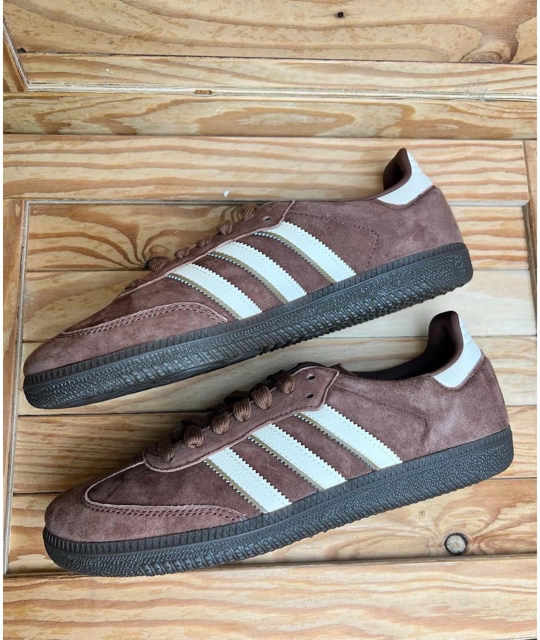 ADIDAS Коричневые замшевые кроссовки, фото 4