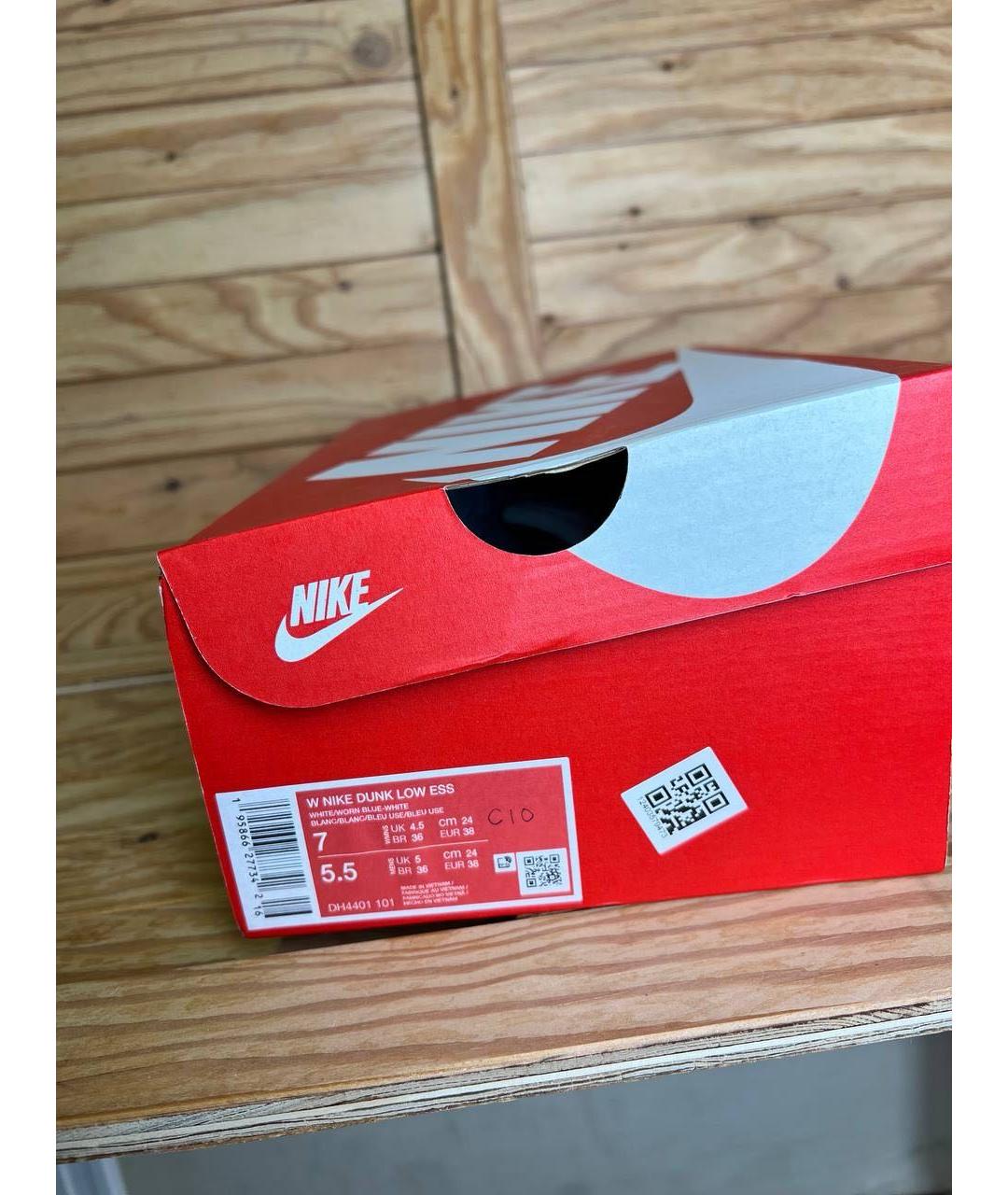 NIKE Голубые кожаные кроссовки, фото 7