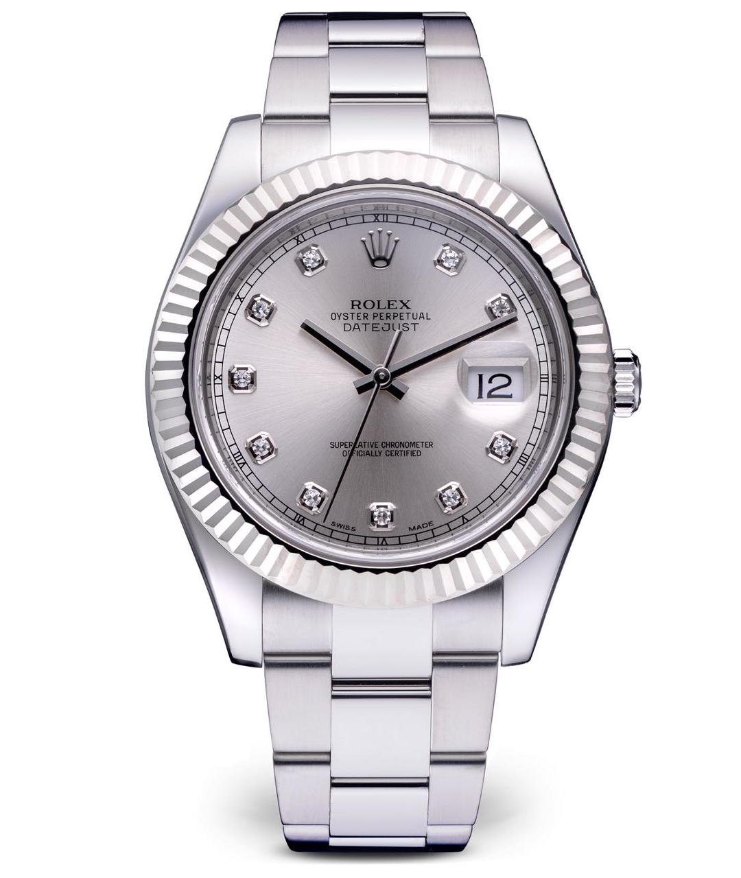 ROLEX Серебряные металлические часы, фото 6