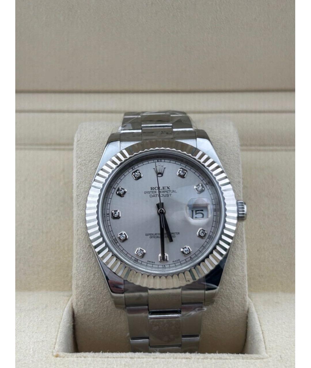 ROLEX Серебряные металлические часы, фото 2
