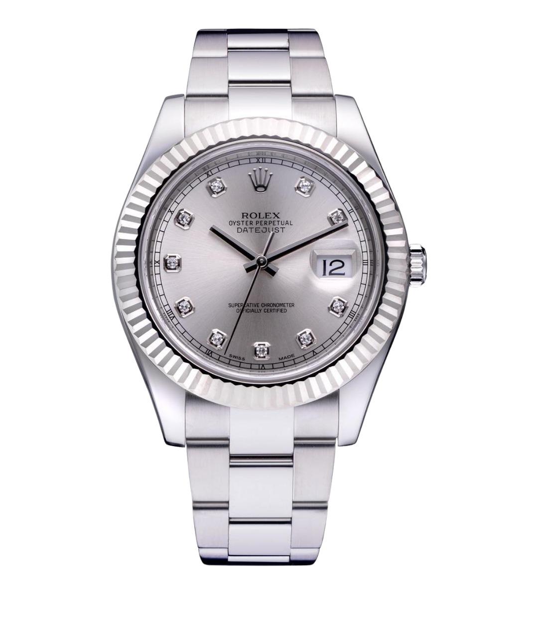 ROLEX Серебряные металлические часы, фото 1