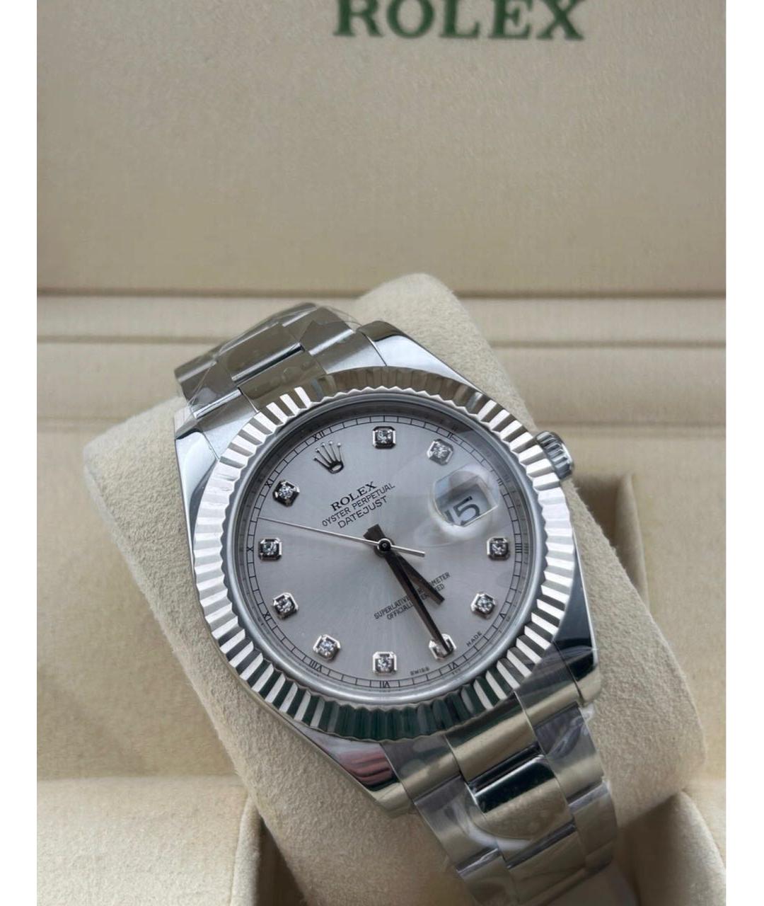 ROLEX Серебряные металлические часы, фото 3