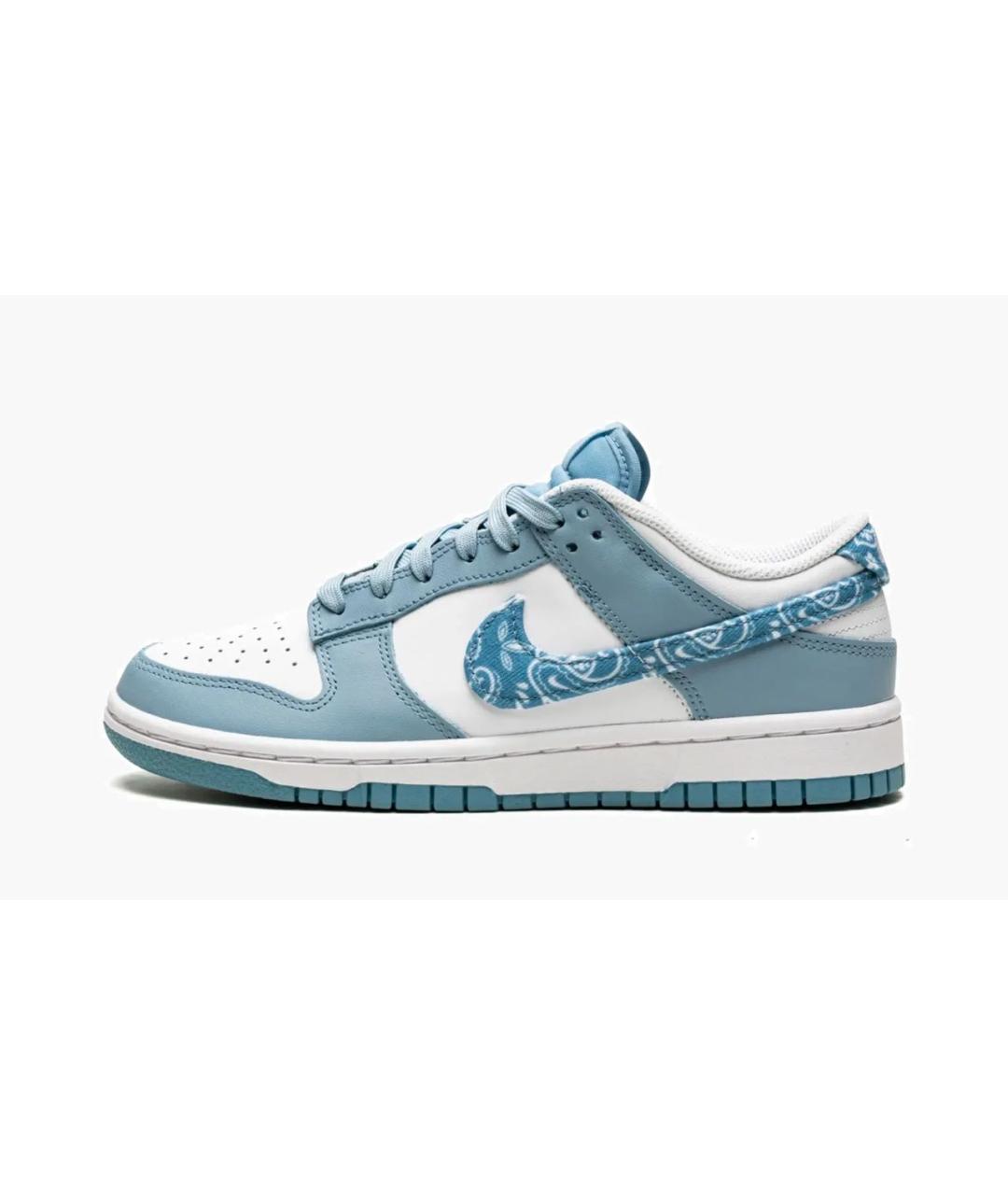 NIKE Голубые кожаные низкие кроссовки / кеды, фото 8