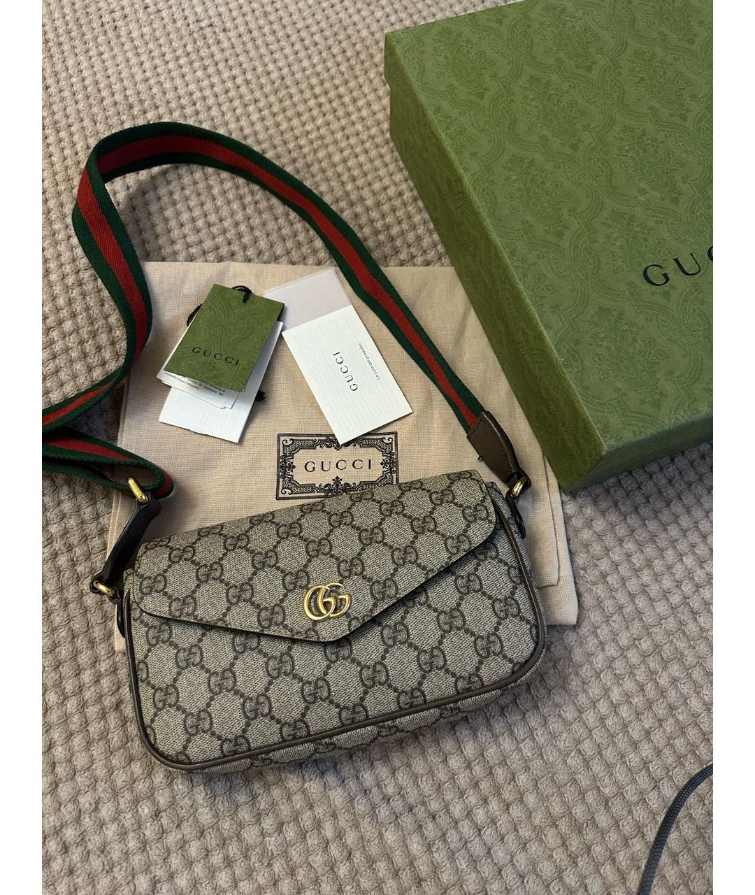 GUCCI Бежевая сумка через плечо, фото 9
