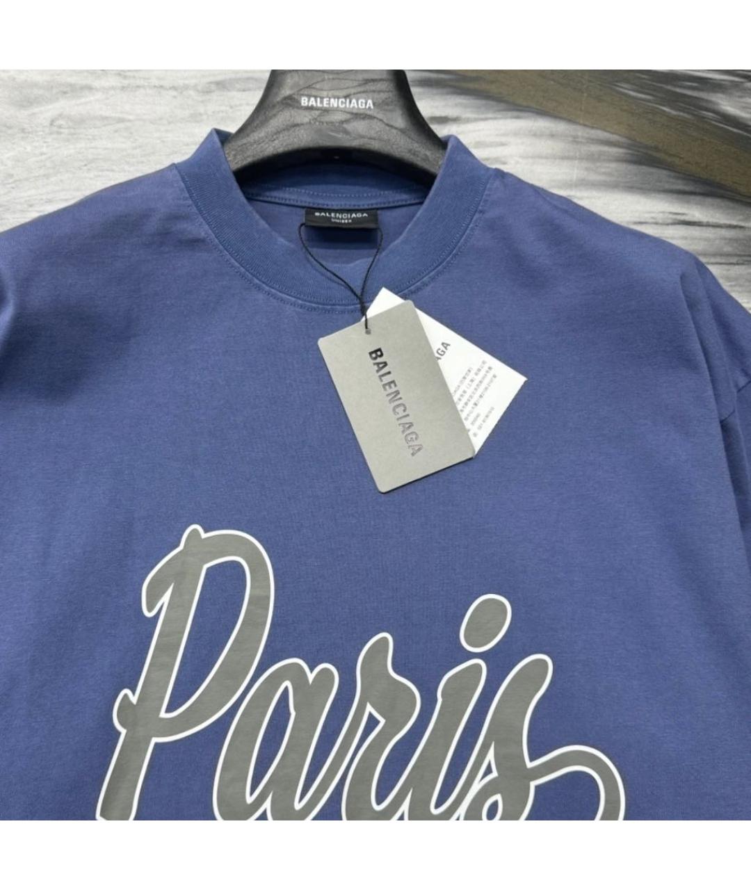 BALENCIAGA Голубая футболка, фото 8