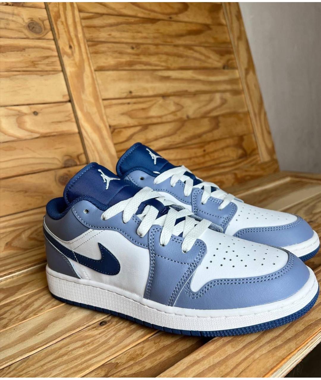 NIKE Голубые кожаные кроссовки, фото 3