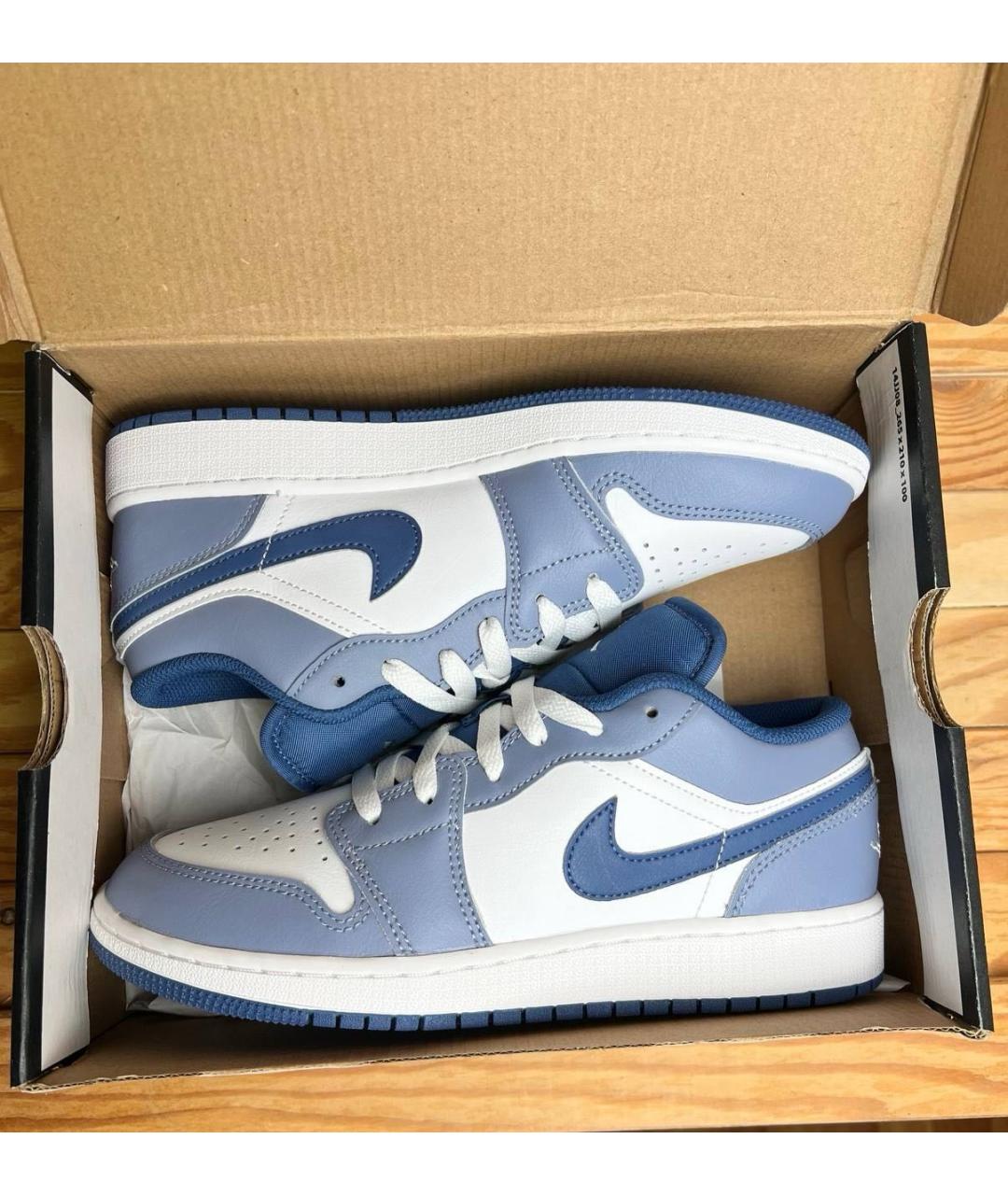 NIKE Голубые кожаные кроссовки, фото 5