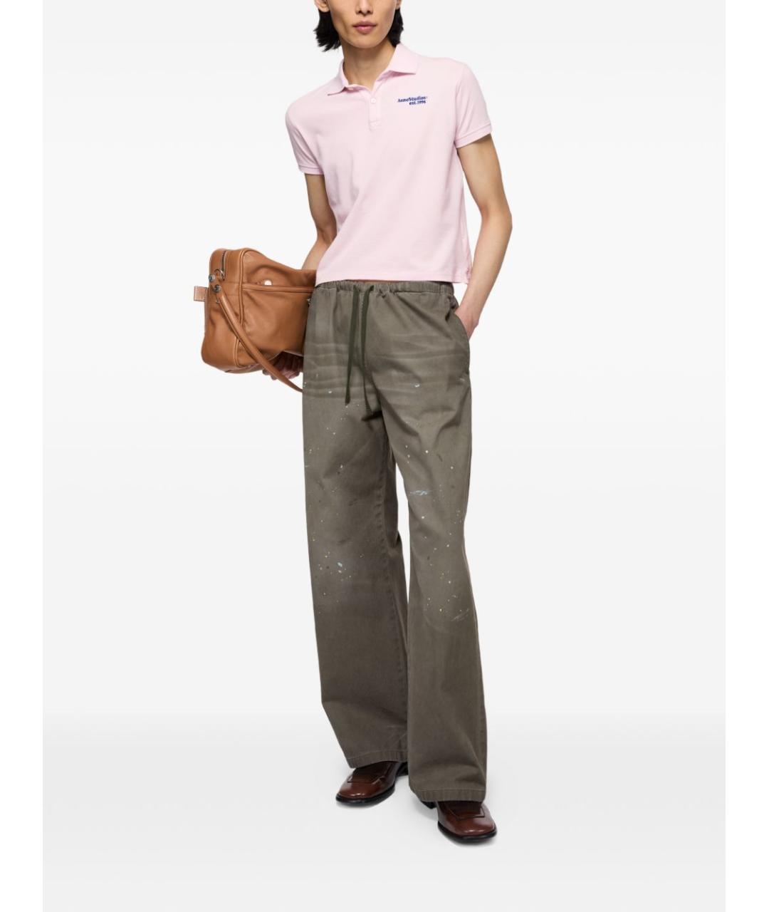 ACNE STUDIOS Розовая хлопковая футболка, фото 2