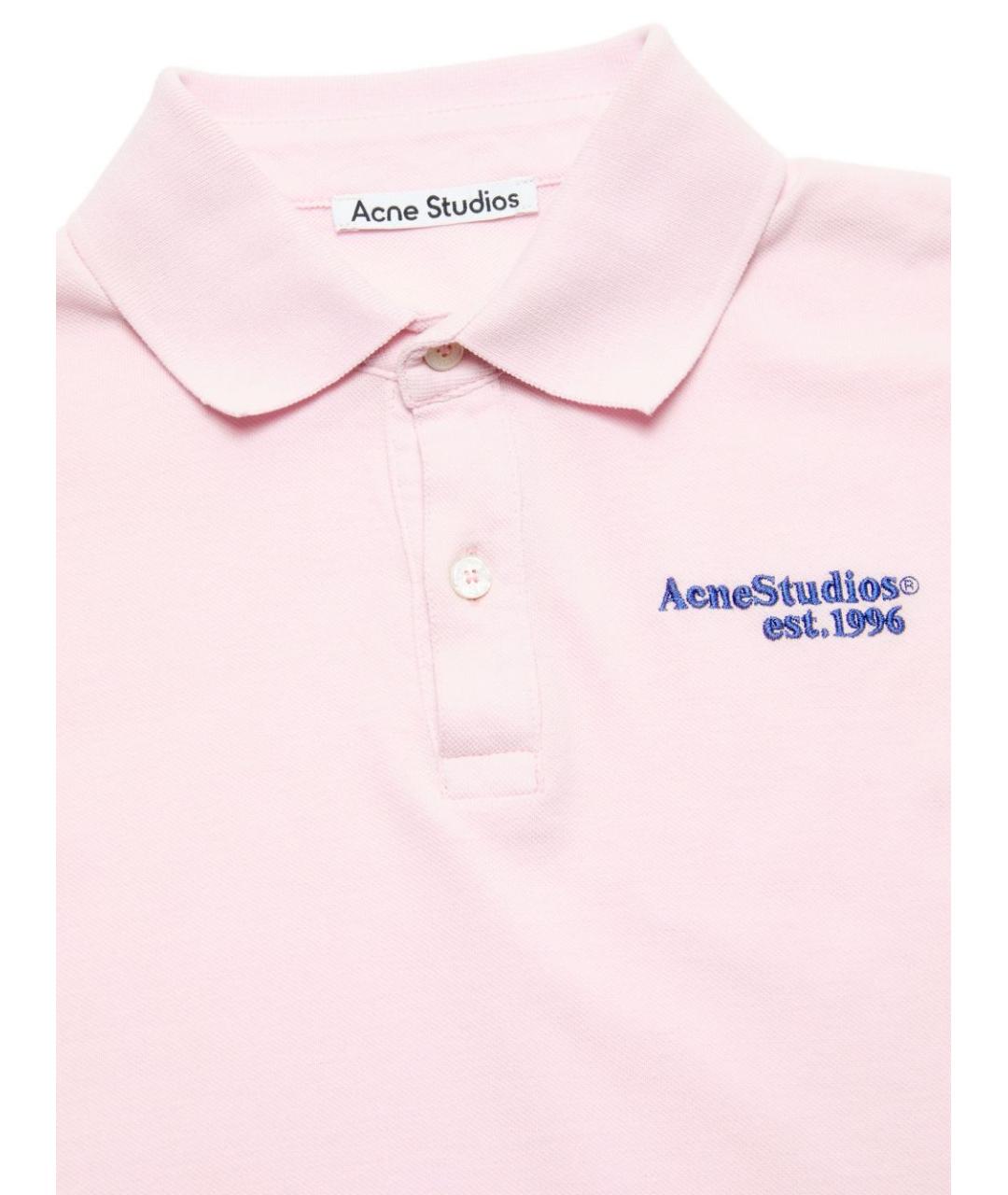 ACNE STUDIOS Розовая хлопковая футболка, фото 4