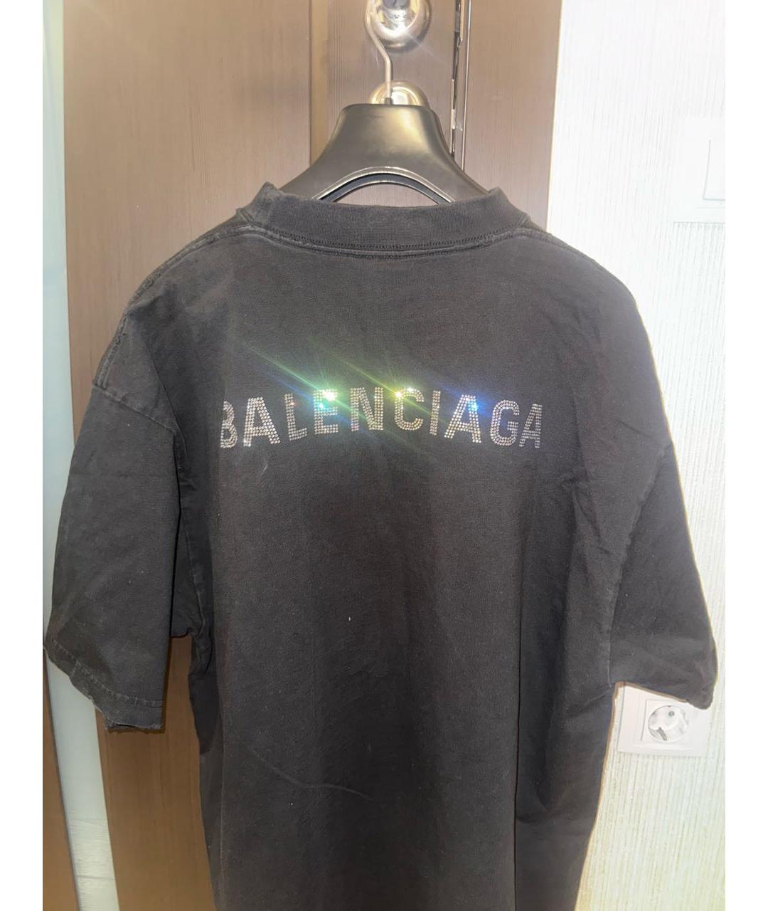 BALENCIAGA Черная футболка, фото 2