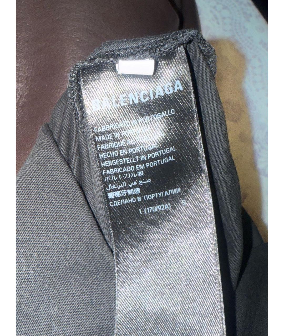 BALENCIAGA Черная футболка, фото 3