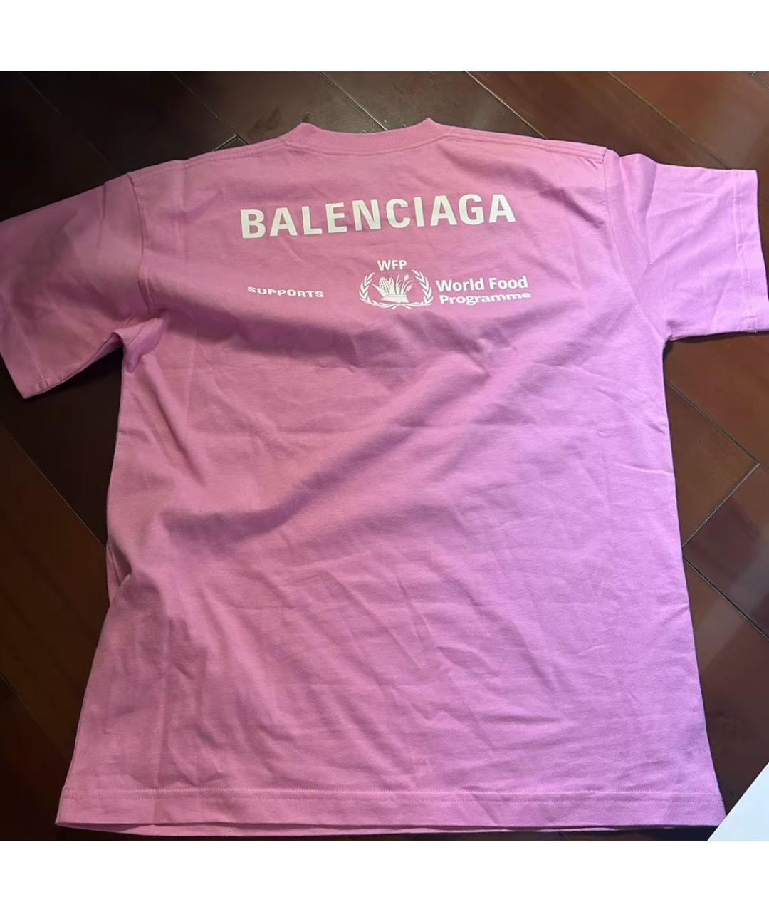 BALENCIAGA Розовая футболка, фото 7