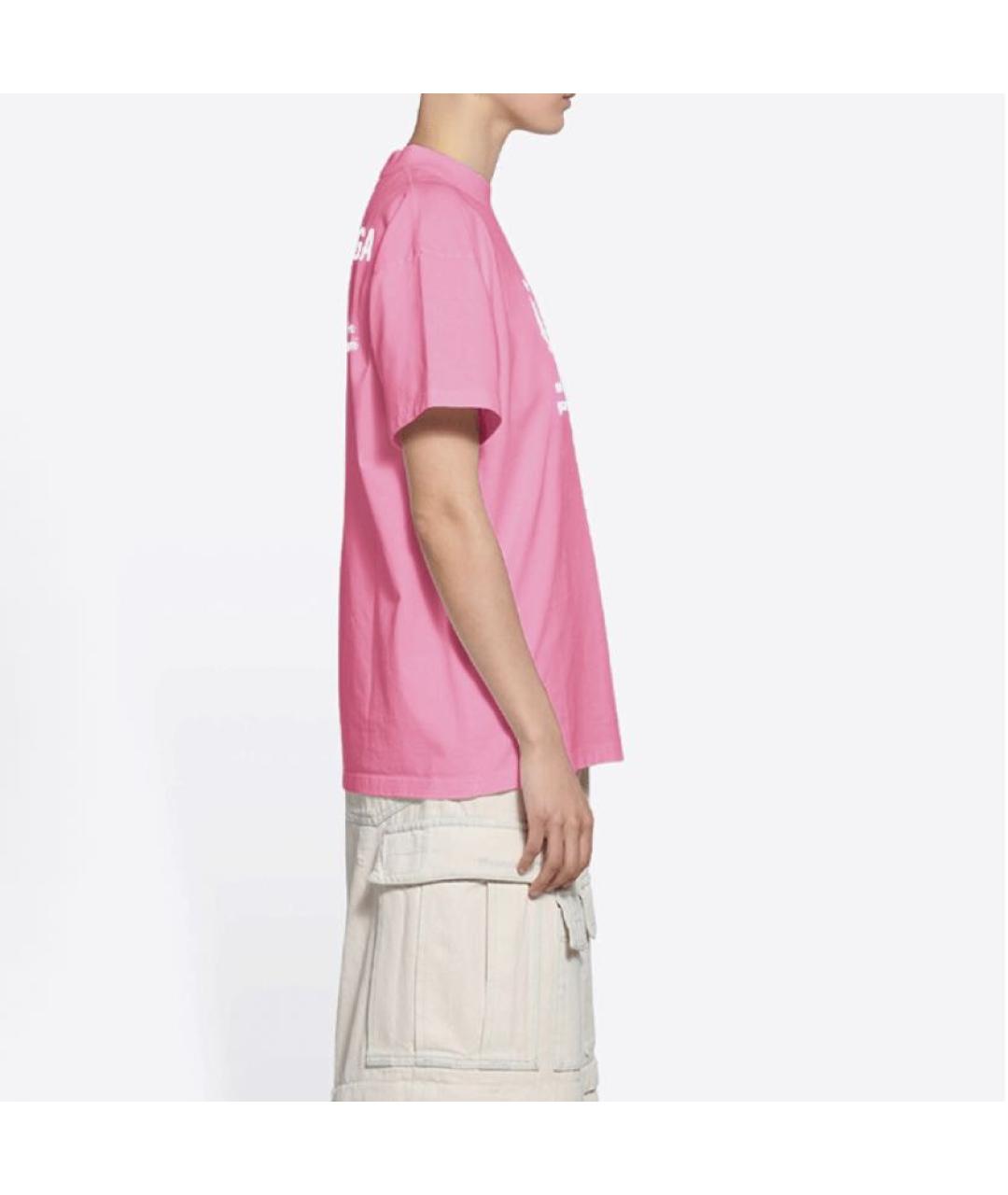BALENCIAGA Розовая футболка, фото 3